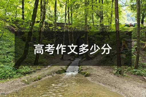 高考作文多少分