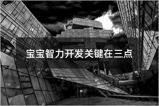 寶寶智力開發關鍵在三點