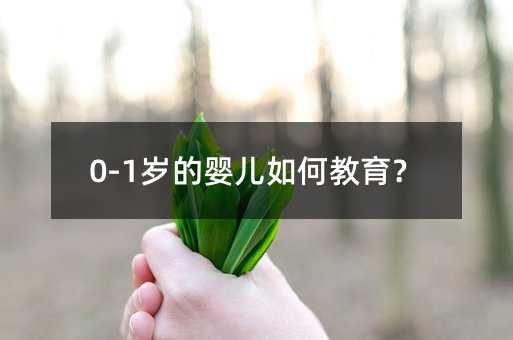 0-1歲的嬰兒如何教育?