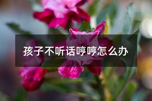 孩子不聽話哼哼怎么辦