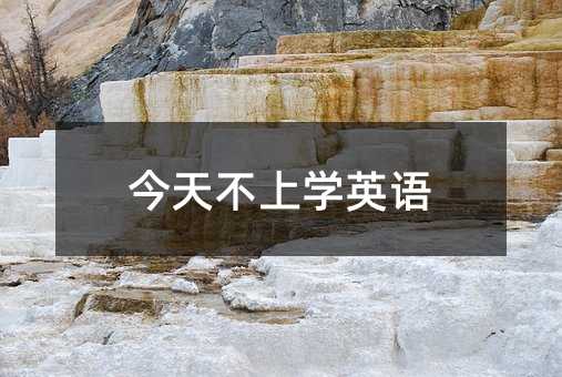 今天不上學英語