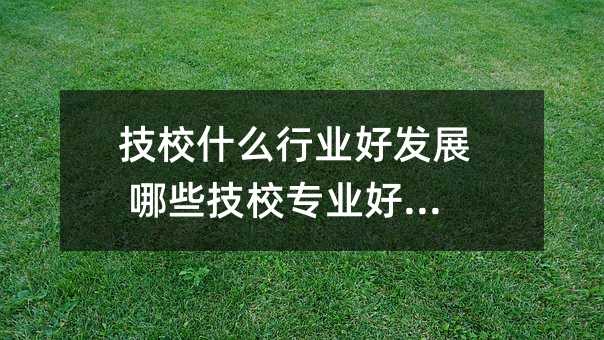 技校什么行業好發展 哪些技校專業好就業