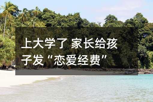 上大學了 家長給孩子發“戀愛經費”