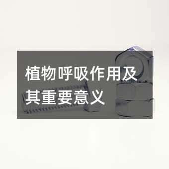 植物呼吸作用及其重要意義