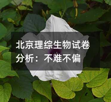 北京理綜生物試卷分析:不難不偏