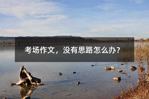考場作文,沒有思路怎么辦?