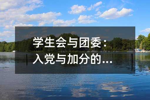 學生會與團委:入黨與加分的選擇