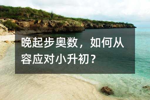 晚起步奧數,如何從容應對小升初?