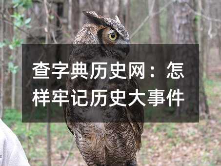 查字典歷史網:怎樣牢記歷史大事件