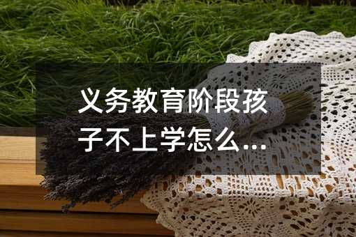 義務教育階段孩子不上學怎么辦?