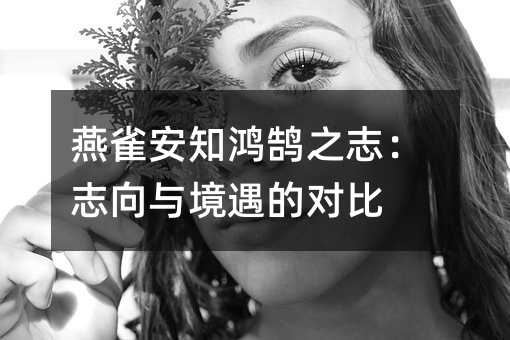 燕雀安知鴻鵠之志:志向與境遇的對比