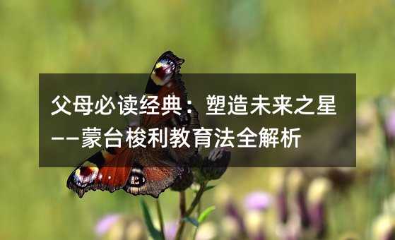 父母必讀經典:塑造未來之星——蒙臺梭利教育法全解析