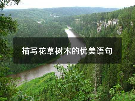 描寫花草樹木的優美語句