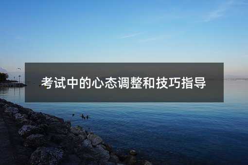 考試中的心態調整和技巧指導