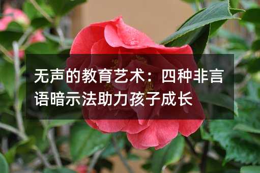 無聲的教育藝術(shù):四種非言語暗示法助力孩子成長