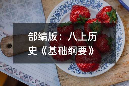 部編版:八上歷史《基礎(chǔ)綱要》