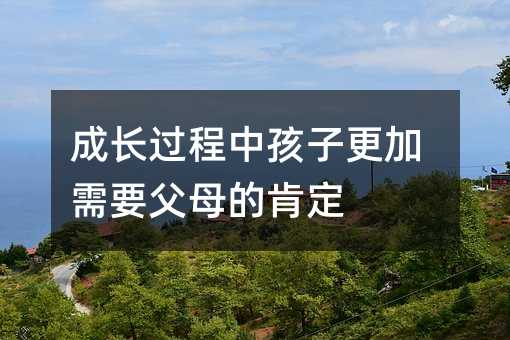 成長過程中孩子更加需要父母的肯定