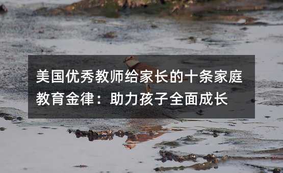 美國優(yōu)秀教師給家長的十條家庭教育金律:助力孩子全面成長