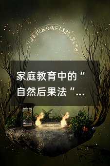 家庭教育中的“自然后果法“:從斯特娜夫人教子故事看規則教育的智慧