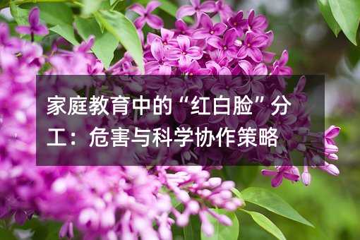 家庭教育中的“紅白臉”分工:危害與科學協作策略