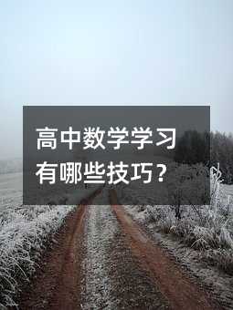 高中數學學習有哪些技巧?