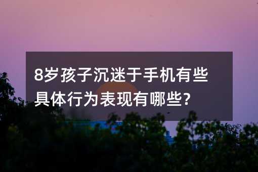 8歲孩子沉迷于手機(jī)有些具體行為表現(xiàn)有哪些?