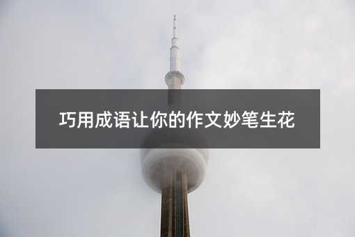 巧用成語(yǔ)讓你的作文妙筆生花