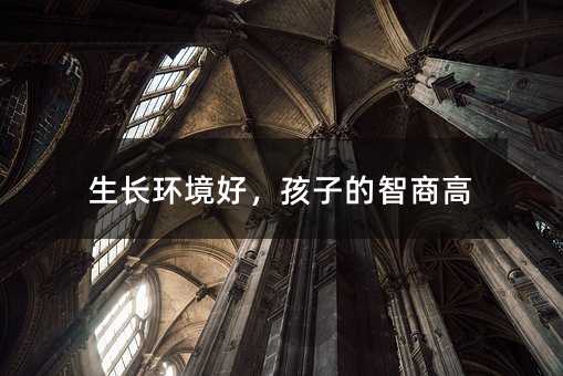 生長(zhǎng)環(huán)境好,孩子的智商高
