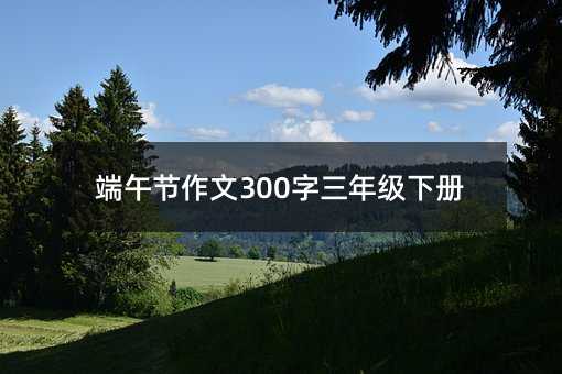 端午節作文300字三年級下冊