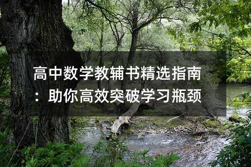 高中數學教輔書精選指南:助你高效突破學習瓶頸
