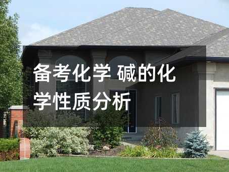 備考化學 堿的化學性質分析