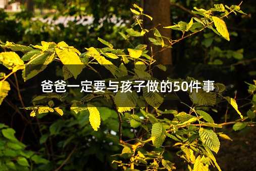爸爸一定要與孩子做的50件事