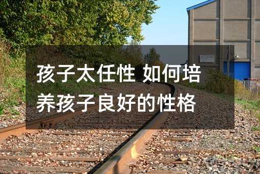 孩子太任性 如何培養(yǎng)孩子良好的性格