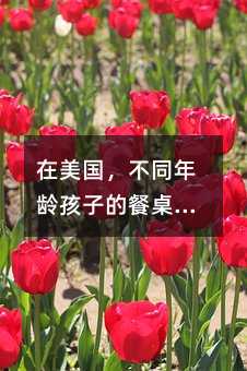 在美國,不同年齡孩子的餐桌禮儀