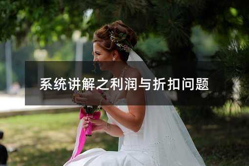 系統講解之利潤與折扣問題
