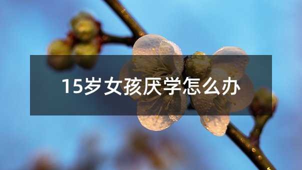15歲女孩厭學(xué)怎么辦