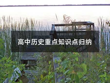 高中歷史重點知識點歸納