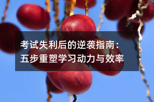 考試失利后的逆襲指南:五步重塑學習動力與效率