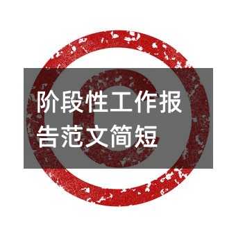 階段性工作報告范文簡短