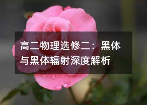 高二物理選修二:黑體與黑體輻射深度解析