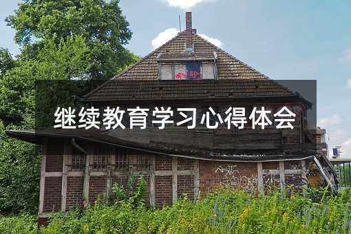 繼續(xù)教育學(xué)習(xí)心得體會(huì)