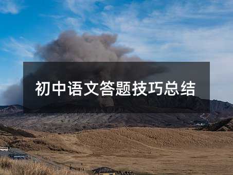 初中語文答題技巧總結(jié)