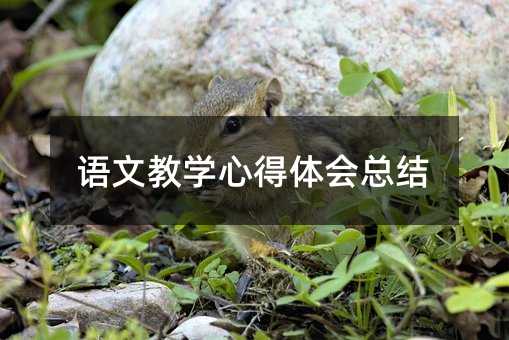 語文教學心得體會總結