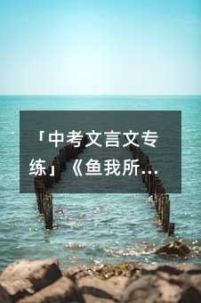「中考文言文專練」《魚我所欲也》對比閱讀兩篇