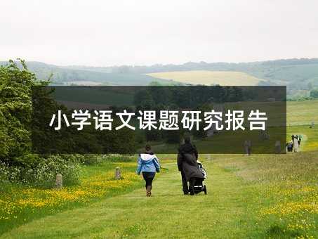 小學(xué)語(yǔ)文課題研究報(bào)告