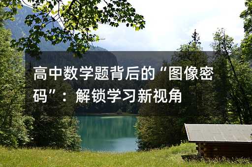 高中數學題背后的“圖像密碼”:解鎖學習新視角