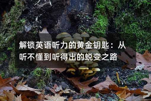 解鎖英語聽力的黃金鑰匙:從聽不懂到聽得出的蛻變之路