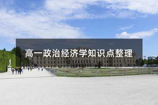 高一政治經(jīng)濟(jì)學(xué)知識(shí)點(diǎn)整理