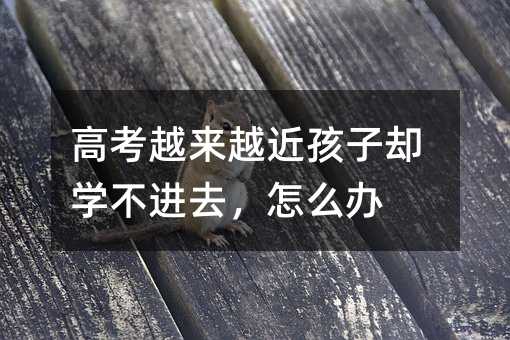 高考越來(lái)越近孩子卻學(xué)不進(jìn)去,怎么辦