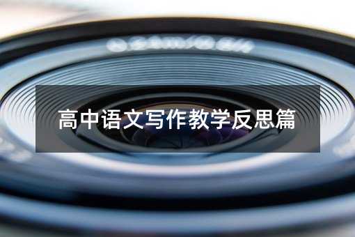 高中語文寫作教學反思篇